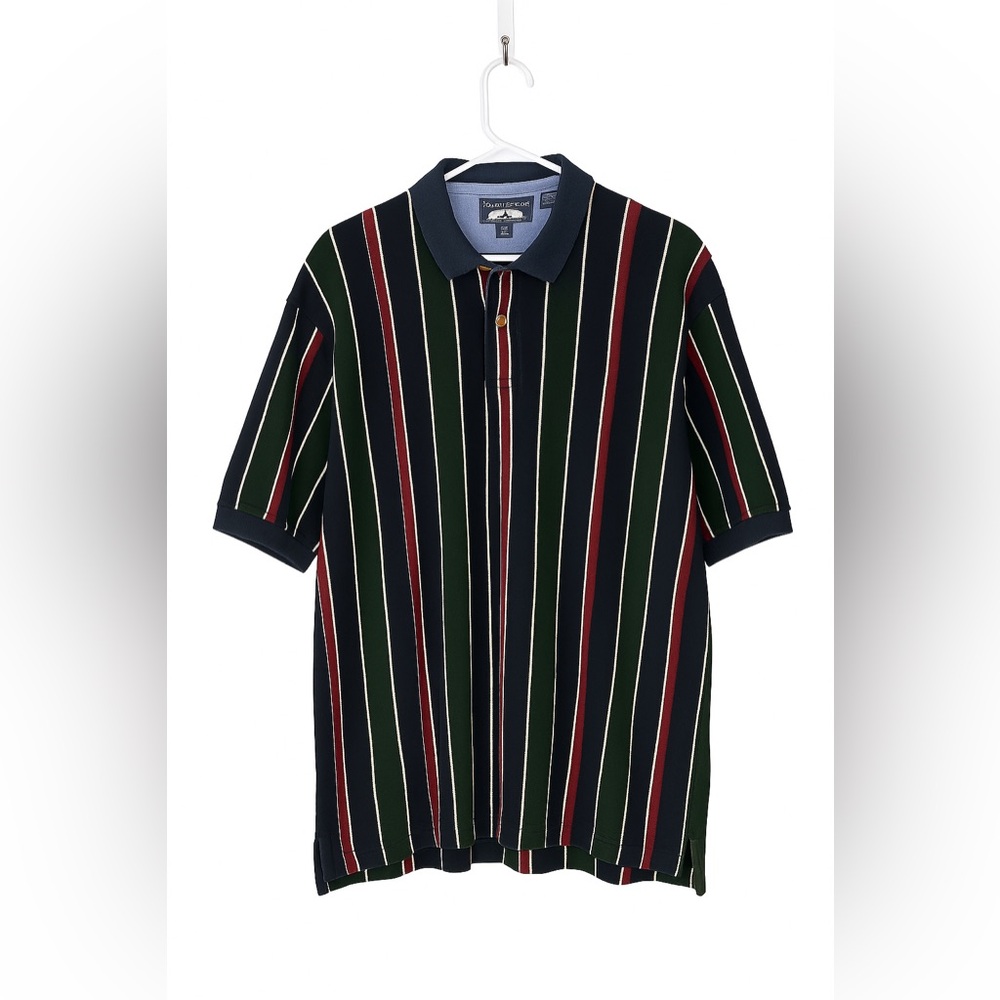 WOODS & GRAY Men’s Striped Polo Shirt – XXL Men's Striped polo shirt